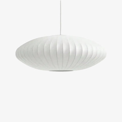 Lámpara de techo de estilo japonés en blanco sobre fondo blanco