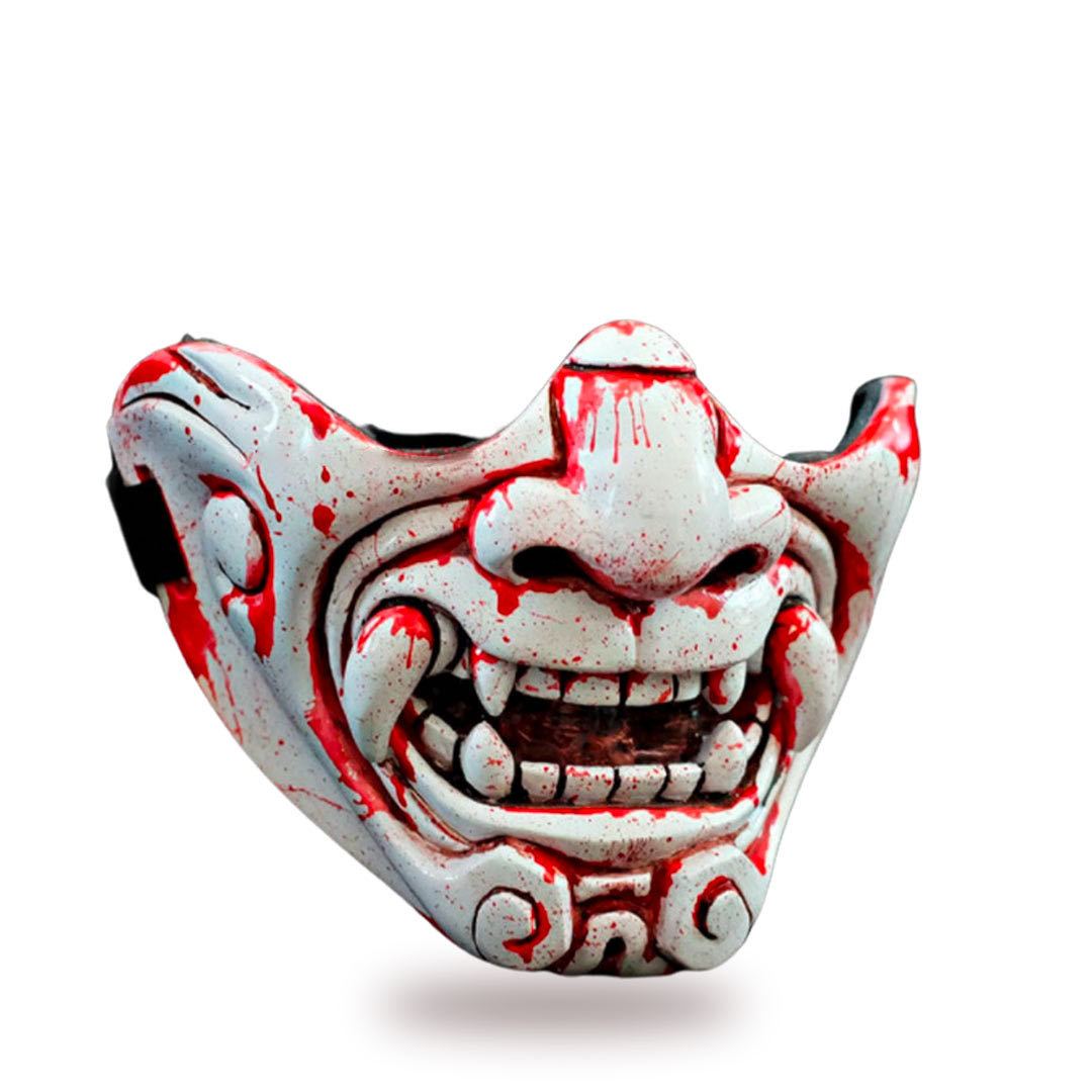 Máscara demonio japonés estilo samurái
