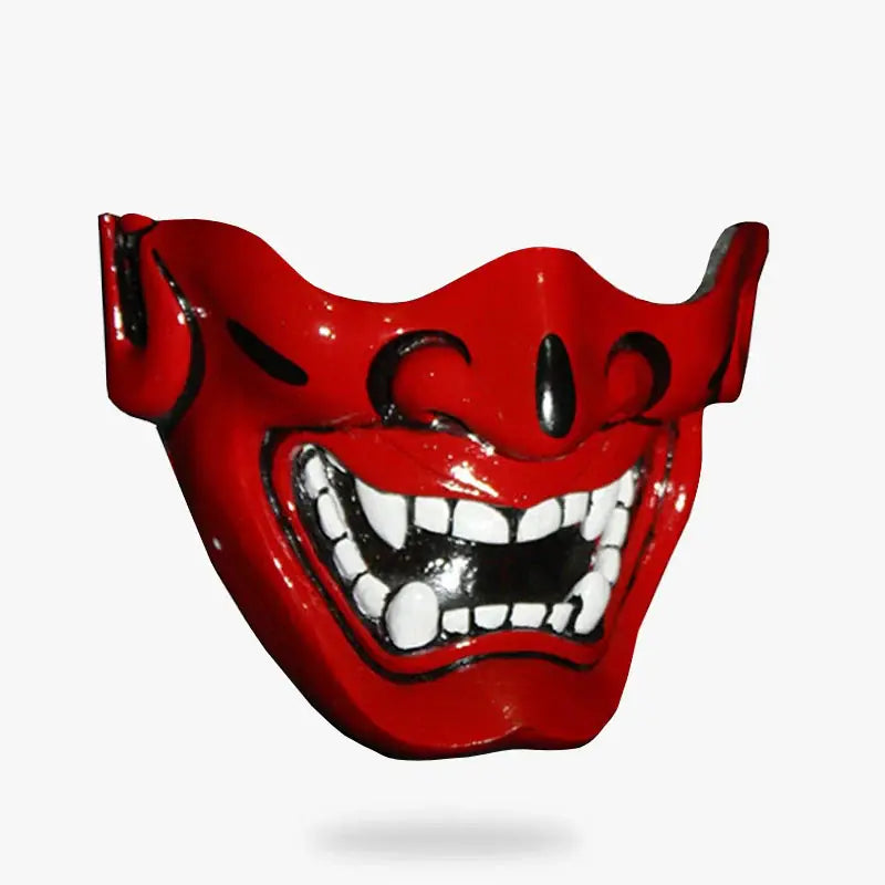 Mascara Hannya Demonio en plano, vista frontal