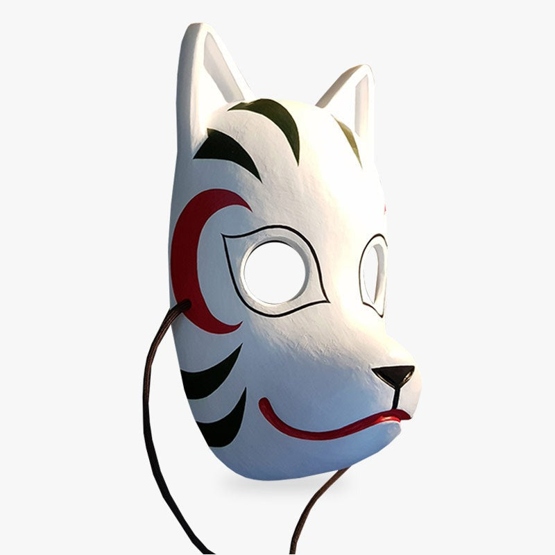 Mascara kitsune naruto réplica artesanal pintada a mano