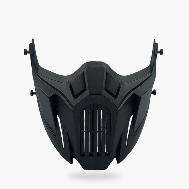Máscara ninja negra de estilo shinobi japonés