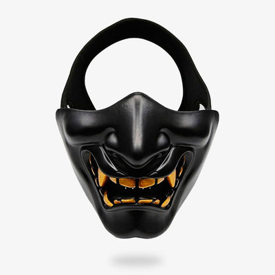 Máscara Oni Samurái de estilo ninja vista de frente