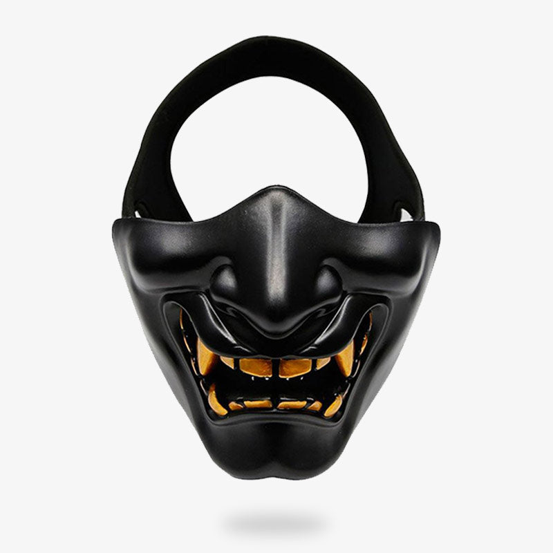 Máscara Oni Samurái de estilo ninja vista de frente
