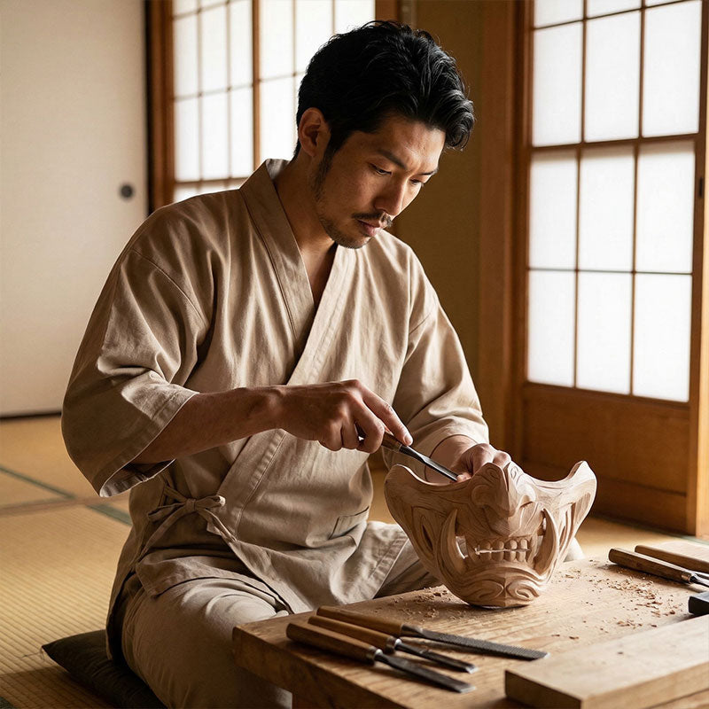 Máscara Samurai Mempo vista frontal