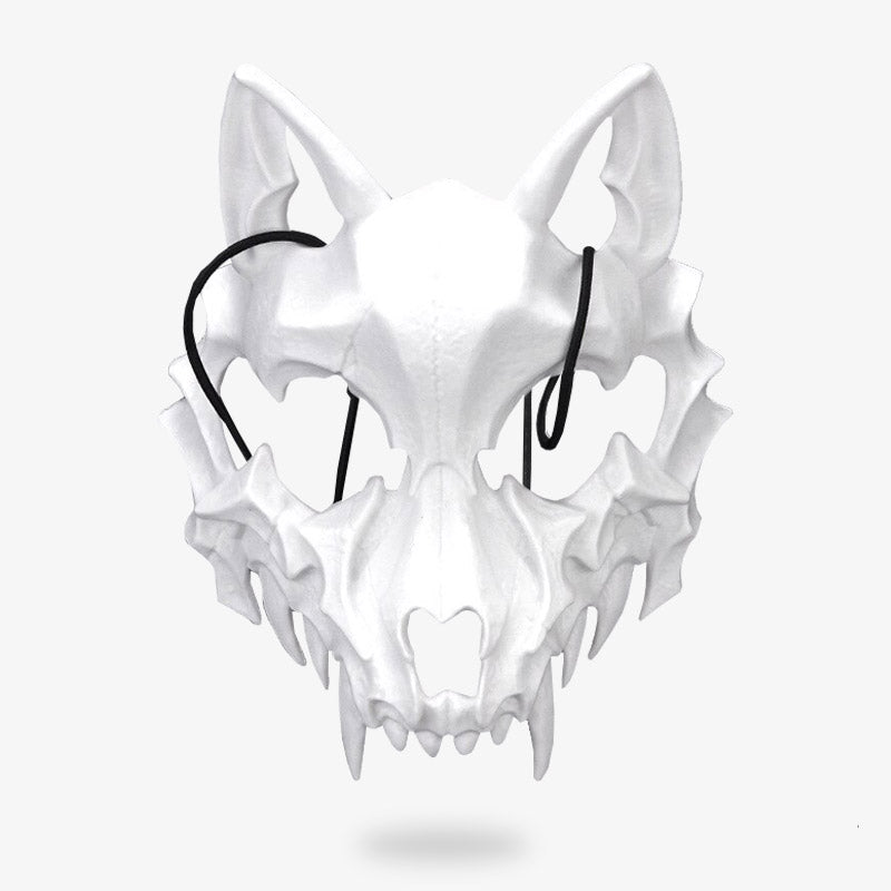 Máscara de anime inspirada en el dios zorro kitsune