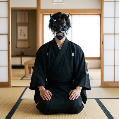 Máscaras japonesas de artesanía tradicional