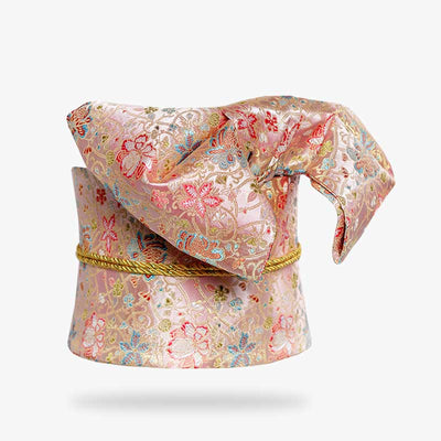 Obi japonés sakura bordado con motivos de flor de cerezo, cinturón ancho que cierra el kimono tradicional