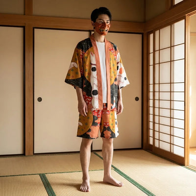 Pantalón corto japonés a juego con kimono