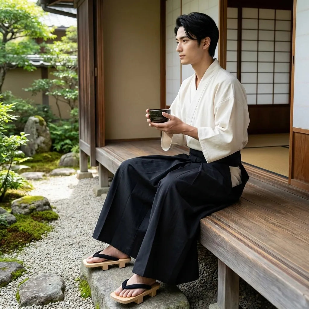 Pantalon Hakama vista posterior