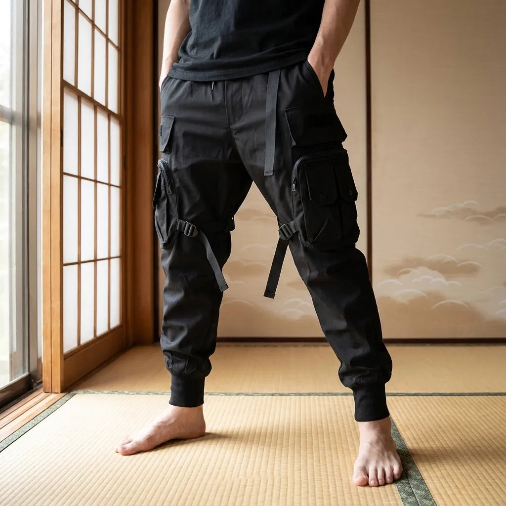 Pantalones Techwear japoneses estilo cargo