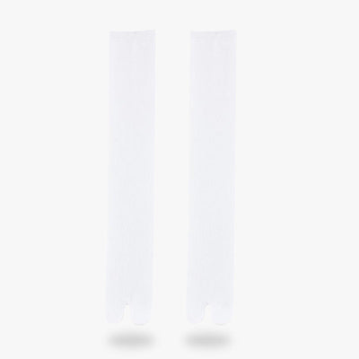 Par de calcetines tabi blancos de estilo colegiala japonesa, punta dividida