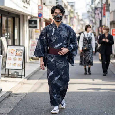 Ropa japonesa hombre manga ancha