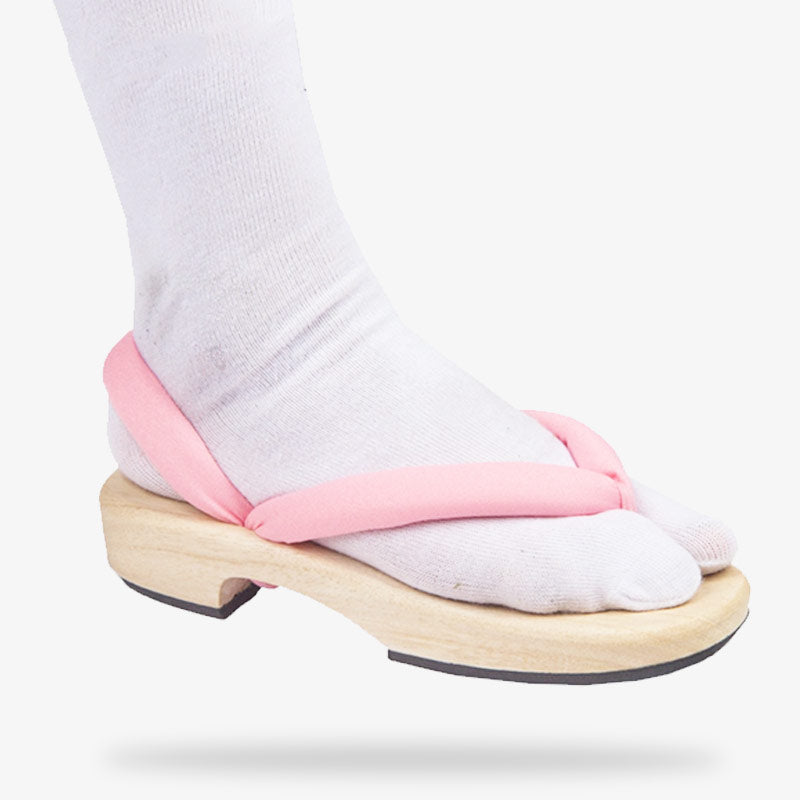 Sandalias geta cosplay japonesas de madera para samurái y geisha