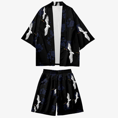 Detalle del short kimono hombre estilo japonés