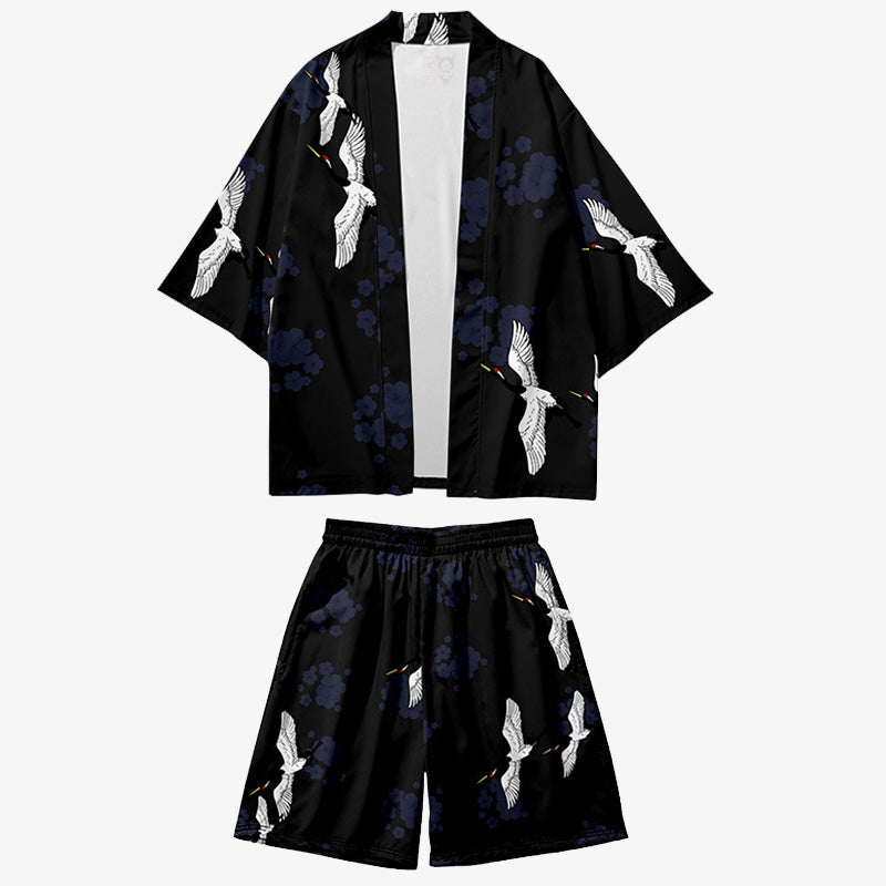 Detalle del short kimono hombre estilo japonés