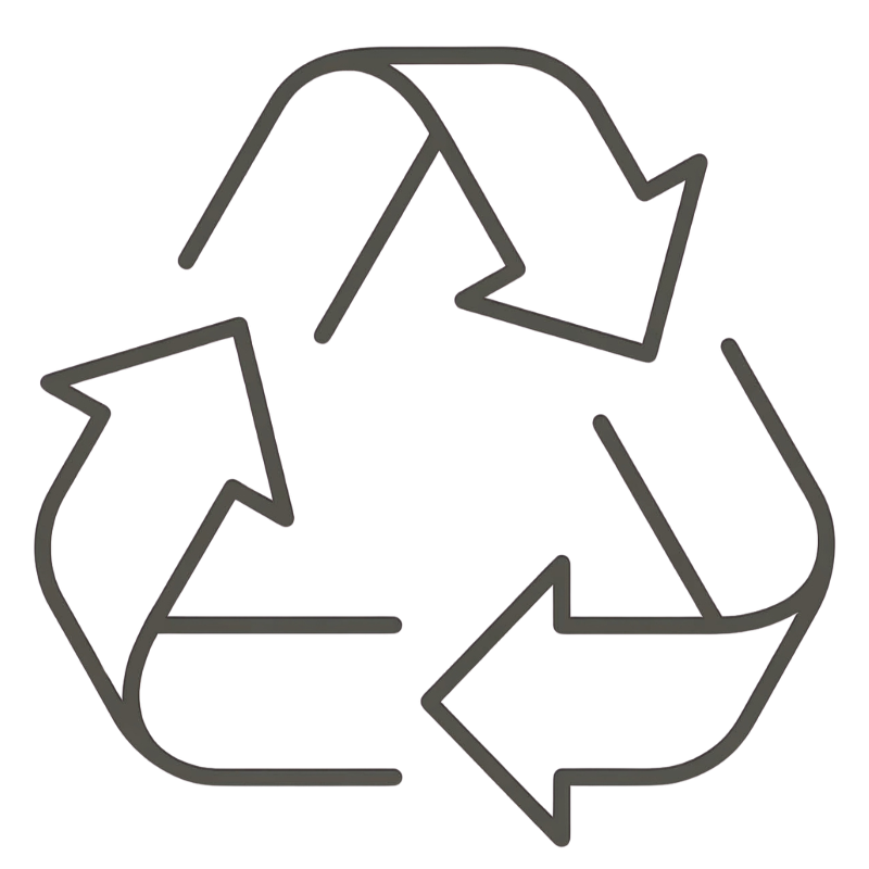 símbolo de reciclaje japonés con flechas