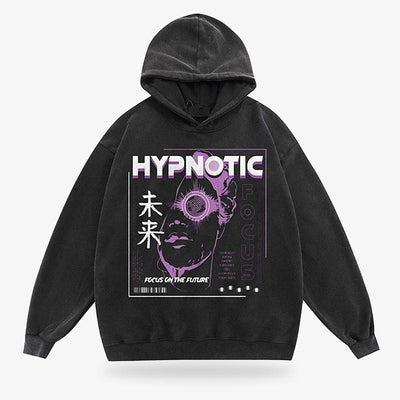Sudadera cyberpunk japonesa con diseño manga y estampado urbano audaz, confeccionada en algodón resistente para un look moderno