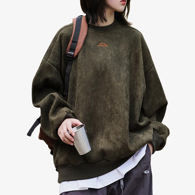 Sudadera de estilo japonés en un vibrante color verde, hecha con una mezcla de Spandex y poliéster para un ajuste cómodo y con estilo