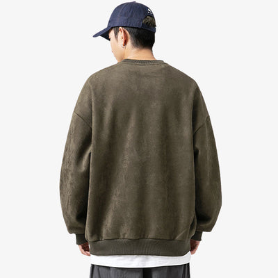 Sudadera japonesa para hombre en verde, fabricada con Spandex y poliéster resistentes, perfecta para looks japoneses cómodos y con estilo