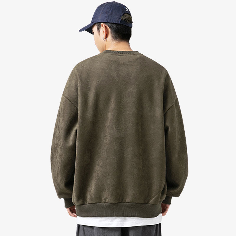 Sudadera japonesa para hombre en verde, fabricada con Spandex y poliéster resistentes, perfecta para looks japoneses cómodos y con estilo