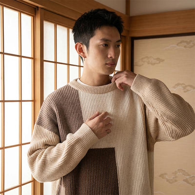 Sudadera japonesa de estilo oversized en ambiente urbano