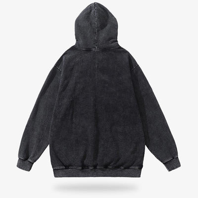 La sudadera anime en negro destaca por su diseño único, confeccionada en material de alta calidad con inspiración harajuku y streetwear japonés