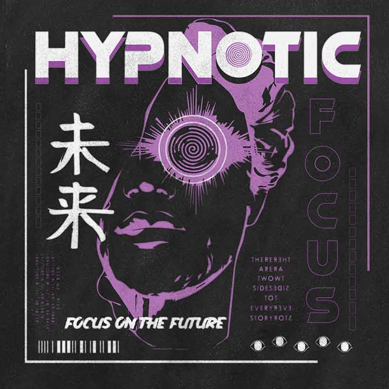 Diseño de sudadera streetwear japonesa con patrones futuristas y caracteres kanji inspirados en el estilo distópico