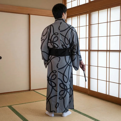 Detalle de tejido de kimono japones para hombre