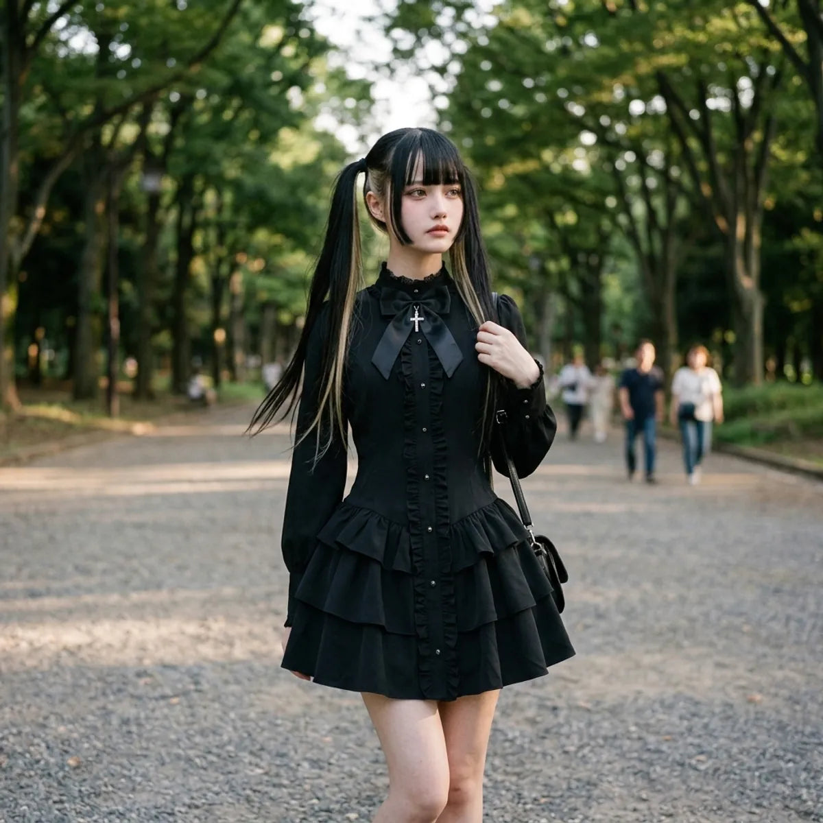 Vestido Gótico Harajuku vista frontal