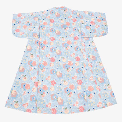 Vestido kimono japonés en color rosa con motivos florales japoneses