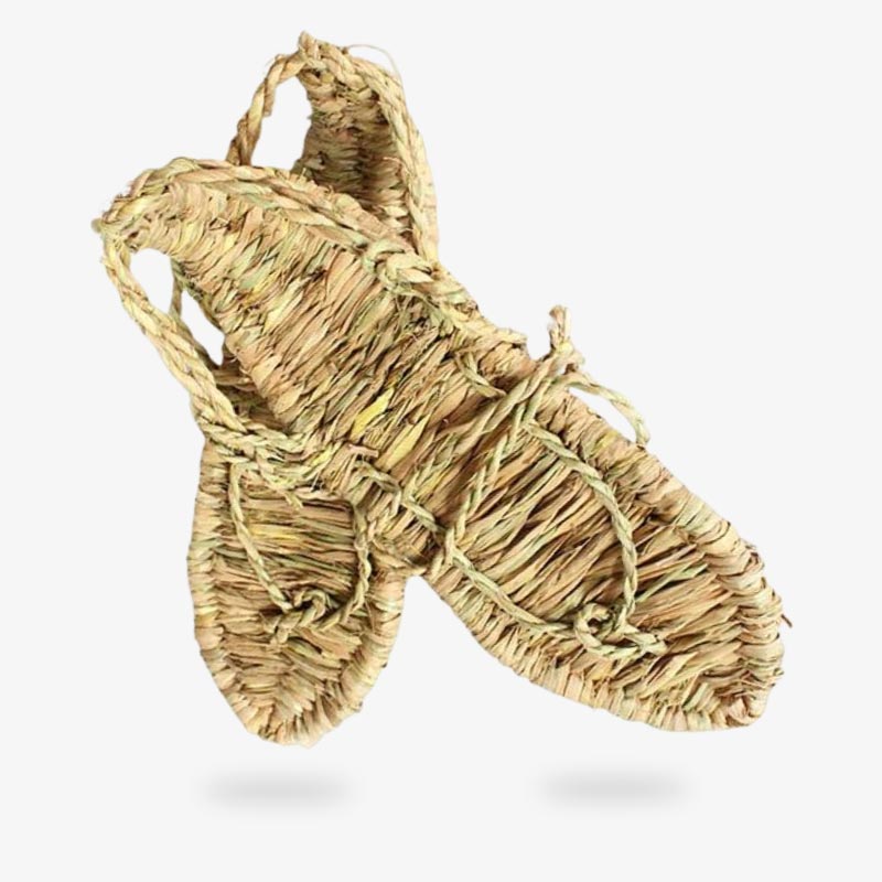 Sandalias Waranji tejidas a mano, calzado tradicional japonés para agricultores y zapatos samurai ronin