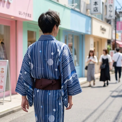 Yukata hombre en tono azul similar