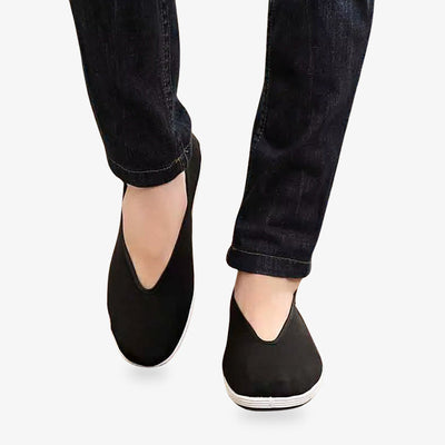 Zapatillas Toji negras de inspiración japonesa, con material transpirable y ligero para mayor comodidad