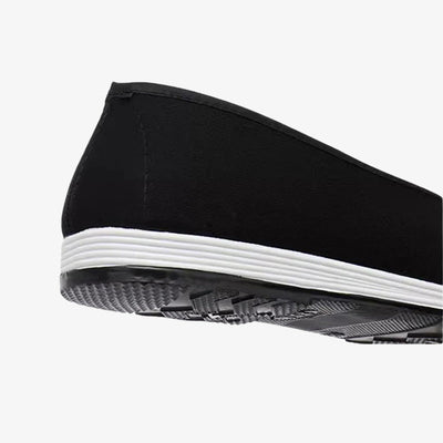 Zapatillas negras de inspiración manga con suela antideslizante para caminar con seguridad